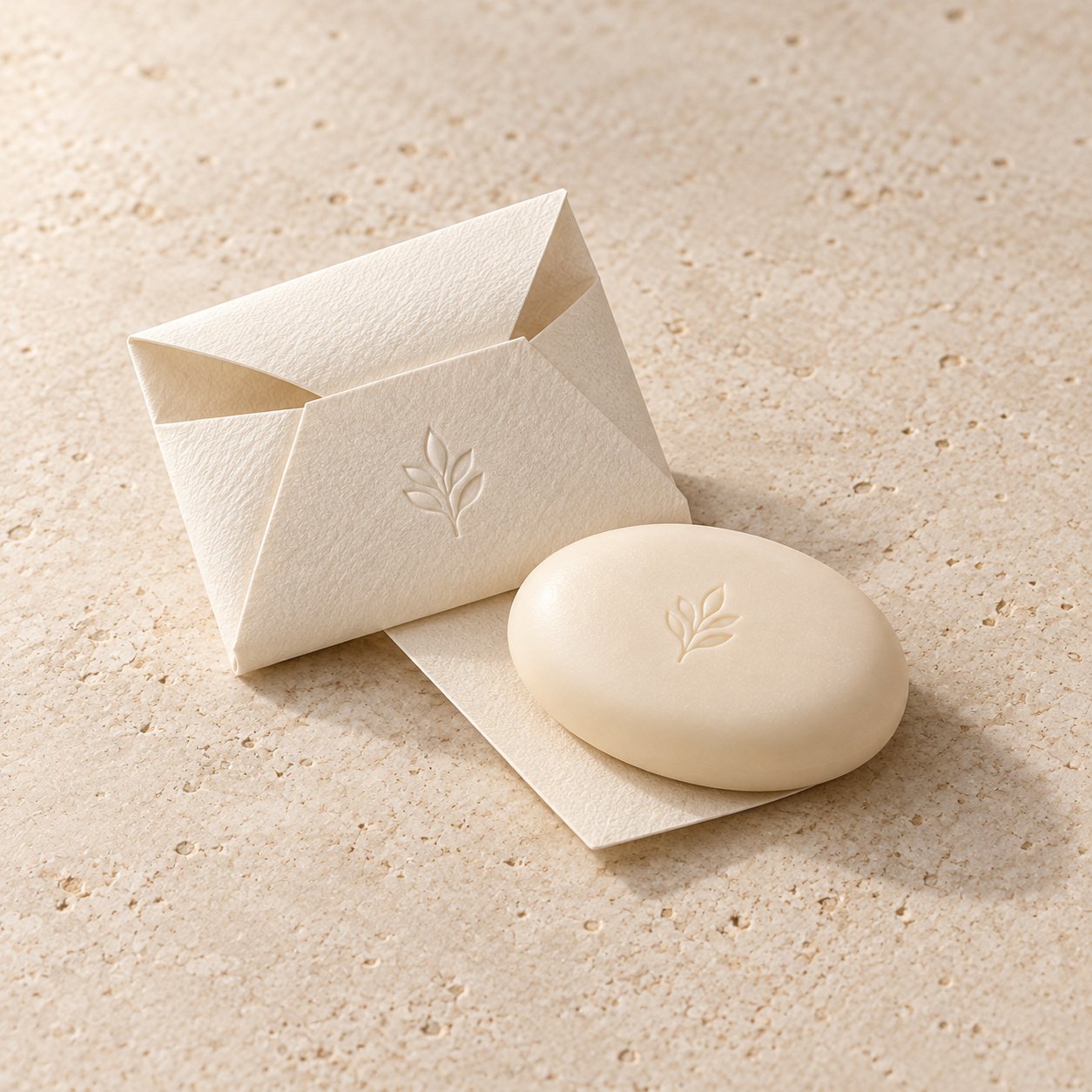 Private Label Hotel Soap with Embossed Paper Wrap — Main image · 1 / 3