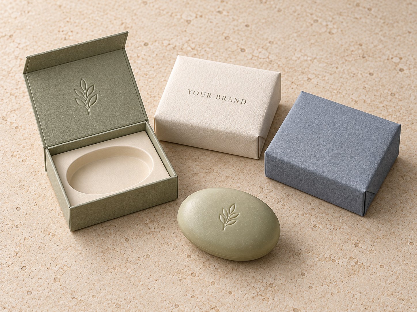 Private Label Travel Soap in Sage Green Box — Packaging concept · 3 / 3